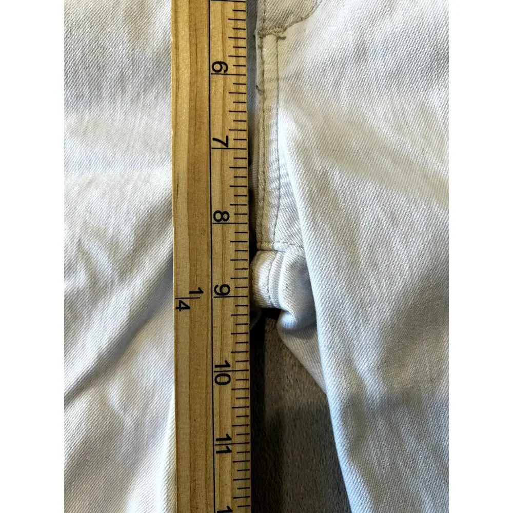 Joe's Jeans Straight Ankle White Denim Jeans Size‎ 25 High-Rise (30
